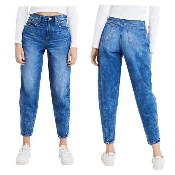 American Eagle New Relaxed High Rise Mom Jeans Size 0 - Picture 1 of 8